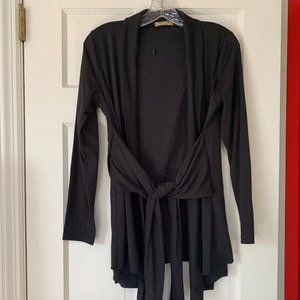 Open Front Cardigan with attached Wide Ties